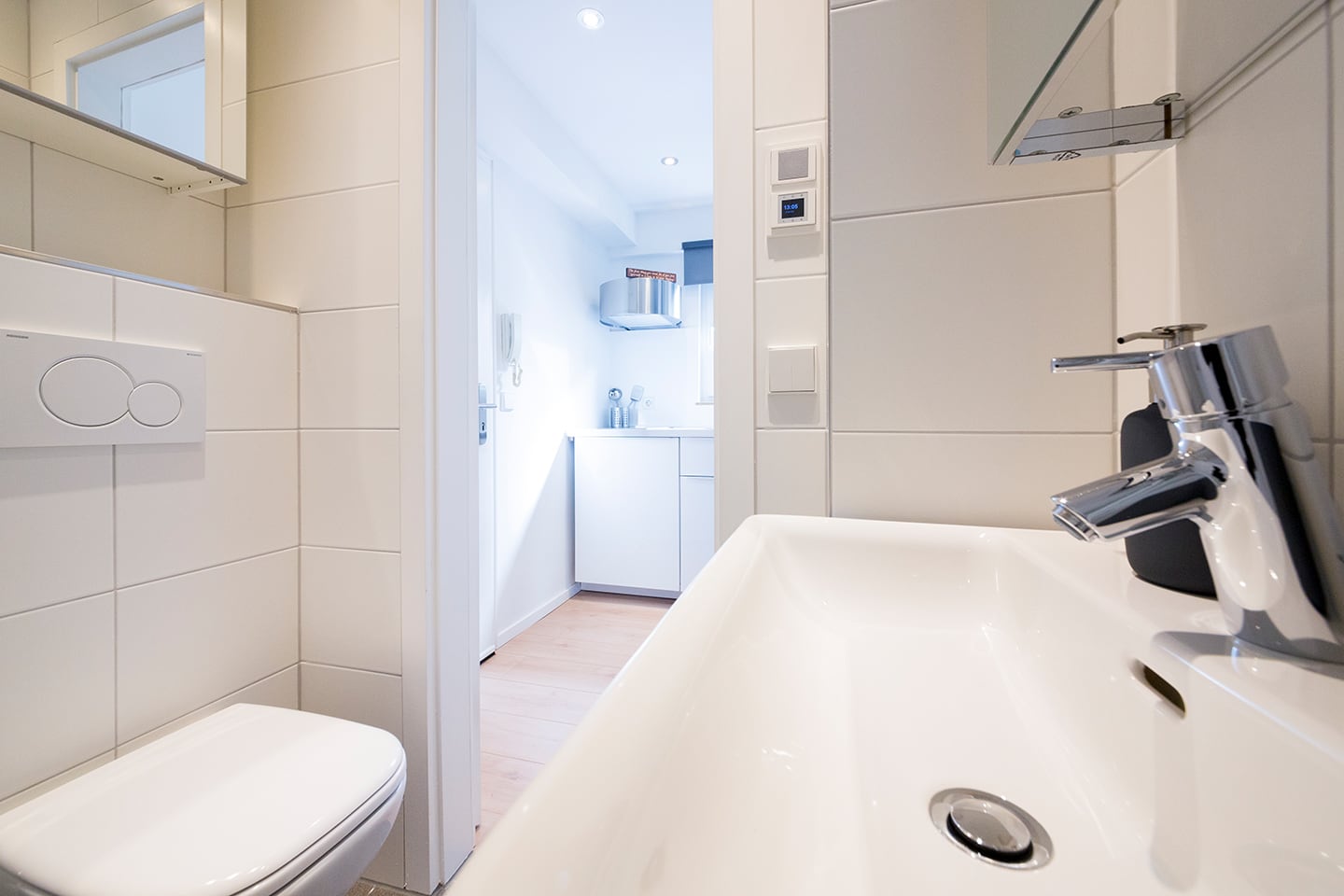 Immobilie Am Kräherwald: Modernes Bad mit Dusche