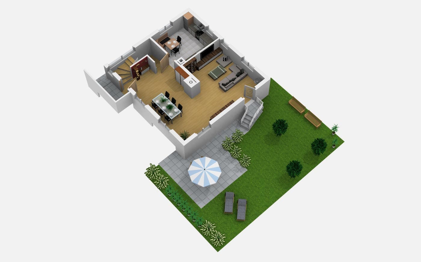 Einfamilienhaus Bad Cannstatt: Visualisierung GG
