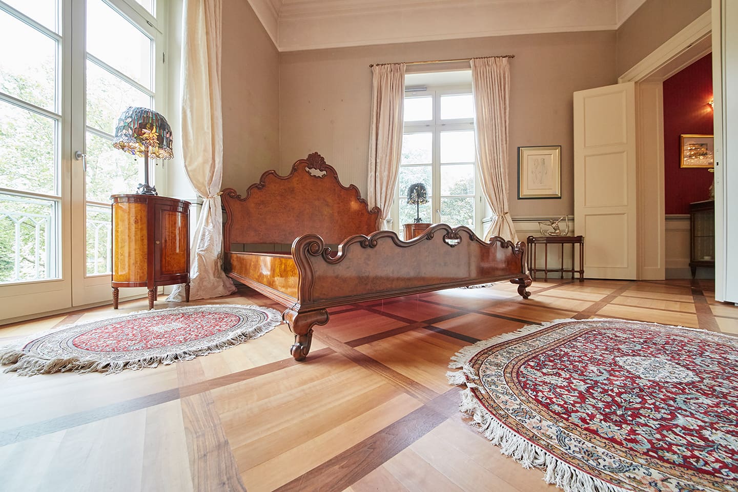 Schloss Weil: Schlafzimmer im Obergeschoss