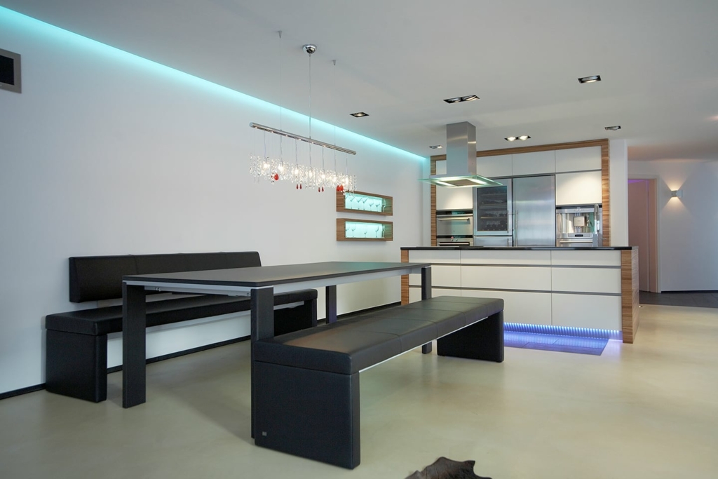 Showroom Lichttechnik: offene Küche
