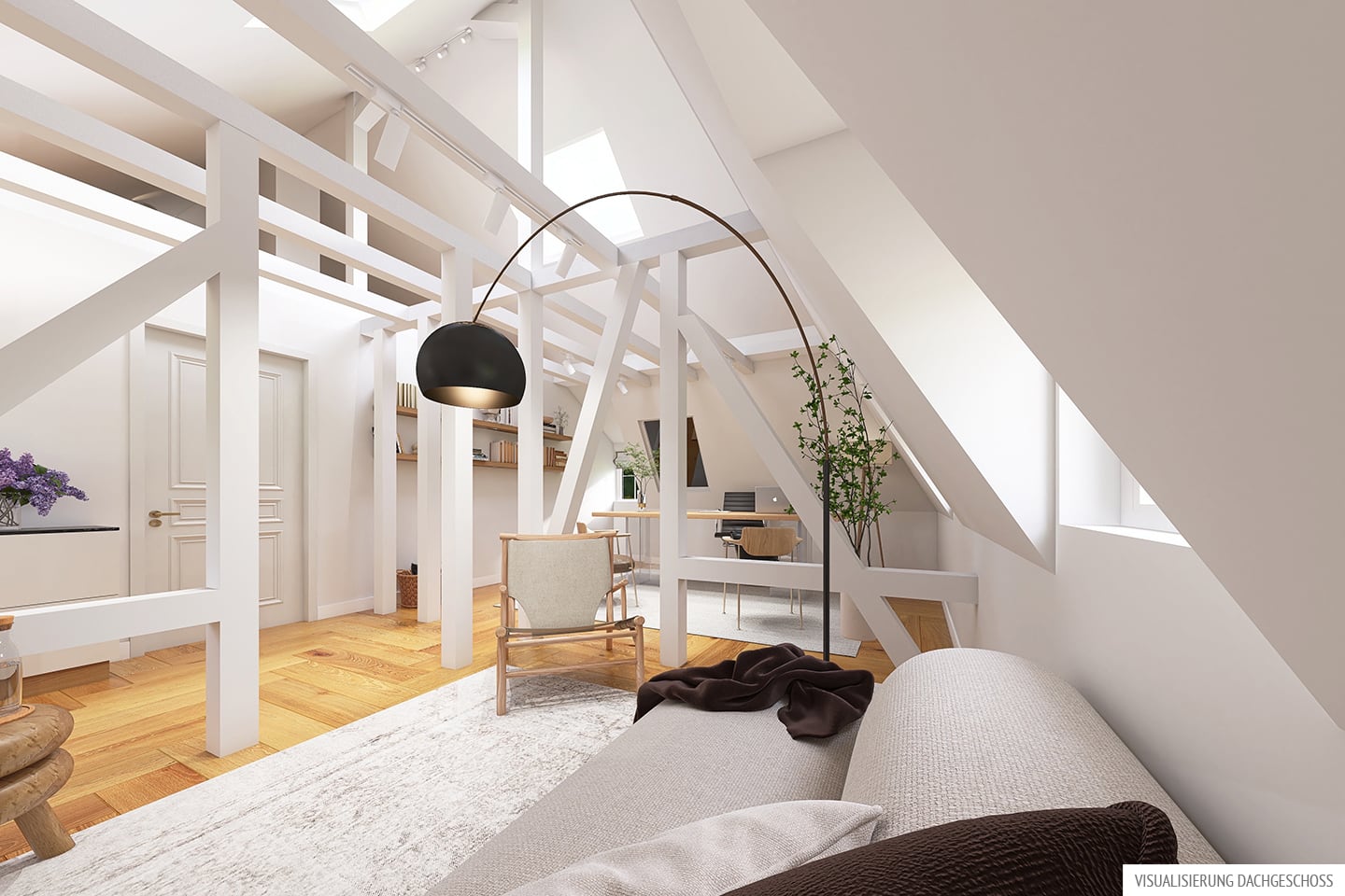Einfamilienhaus Bachstr. 52: Dachgeschoss Visualisierung 1