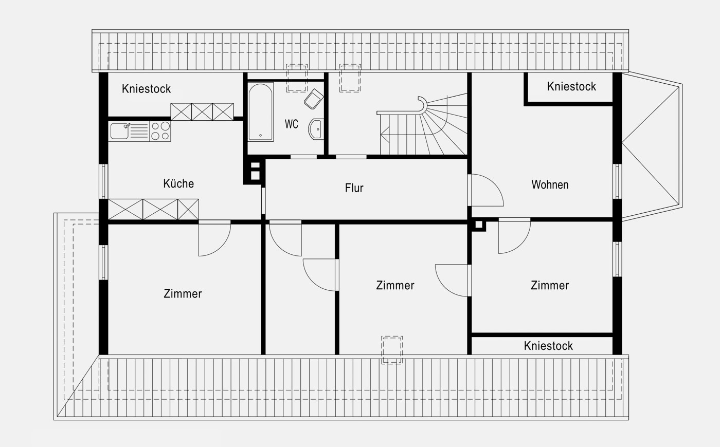 Mehrfamilienhaus Locher Str. 5: Grundriss DG