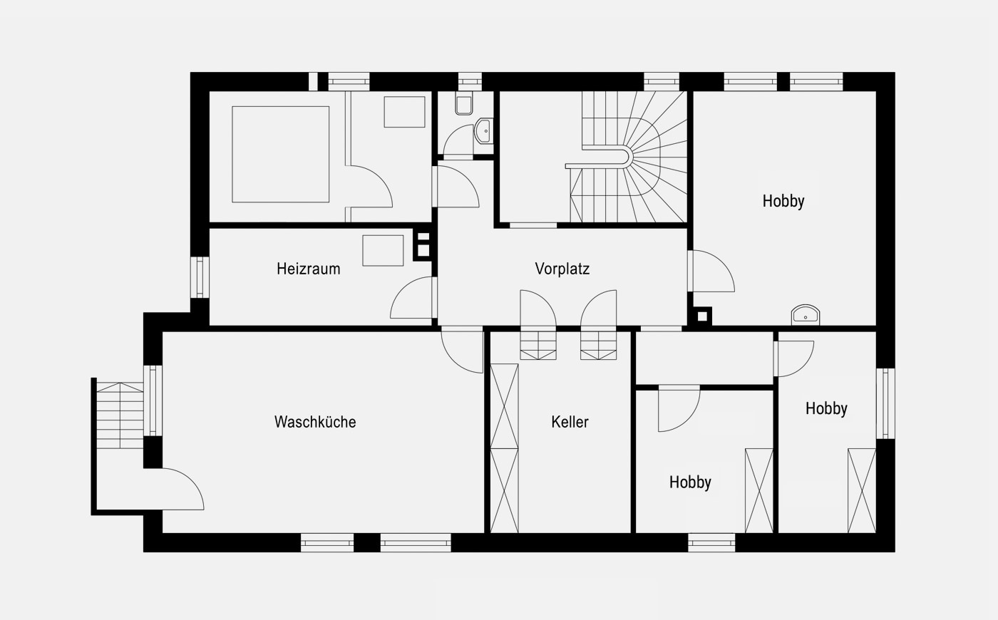 Mehrfamilienhaus Locher Str. 5: Grundriss UG