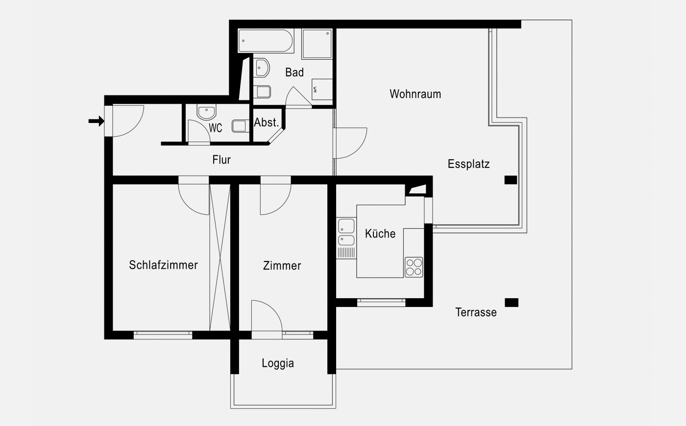 Eigentumswohnung Balaustraße: Grundriss