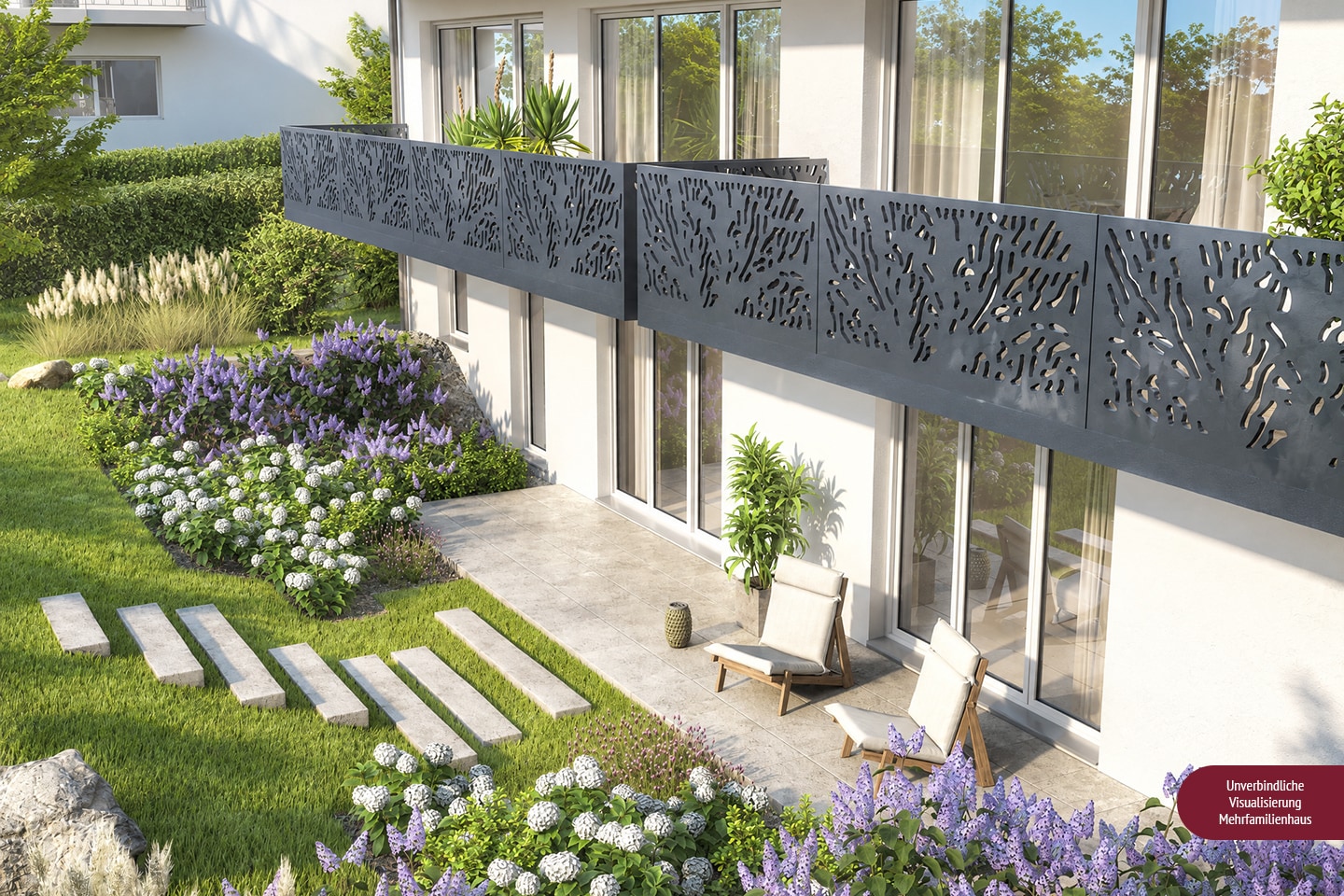 Unverbindliche Visualisierung: Wohnung im Gartengeschoss