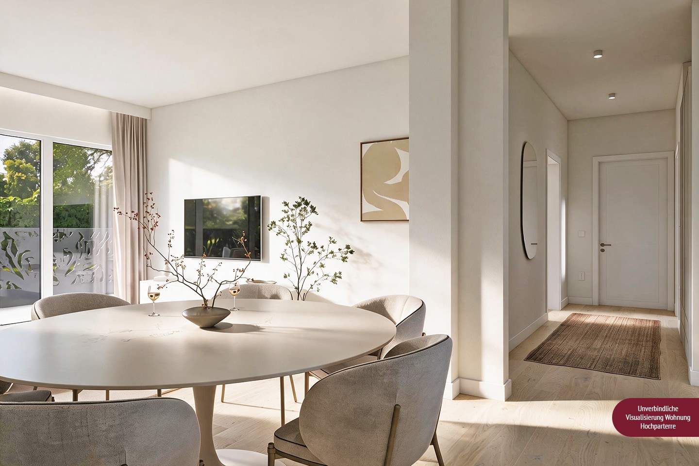 Unverbindliche Visualisierung: Wohnung im Hochparterre